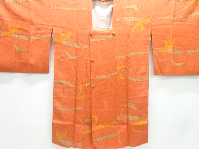 熨斗に花模様織出し道行コート